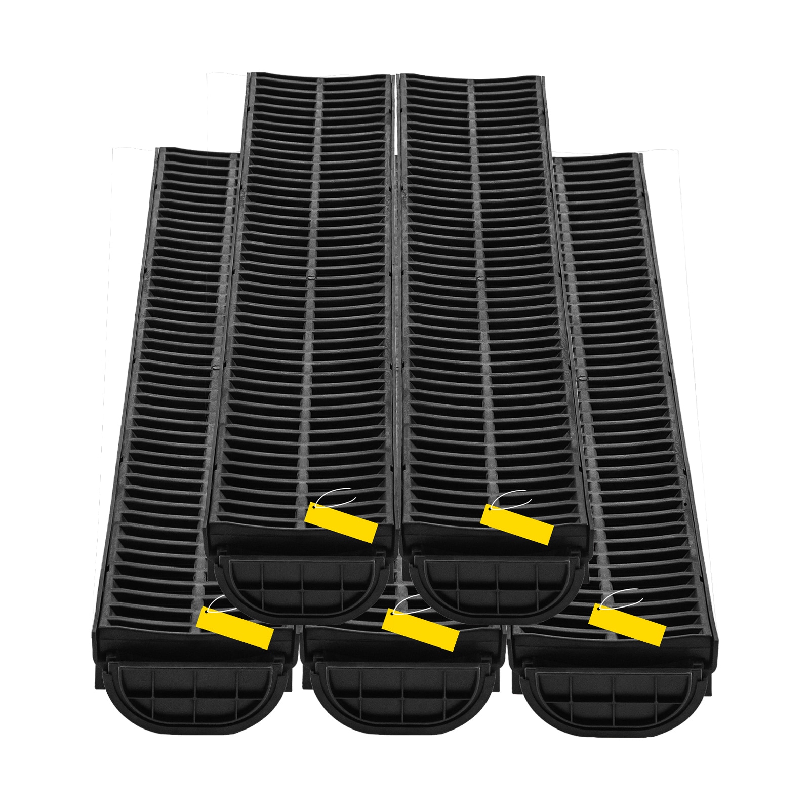 Trench Drain System With Plastic Grate For Garden And Driveway_voghion.com